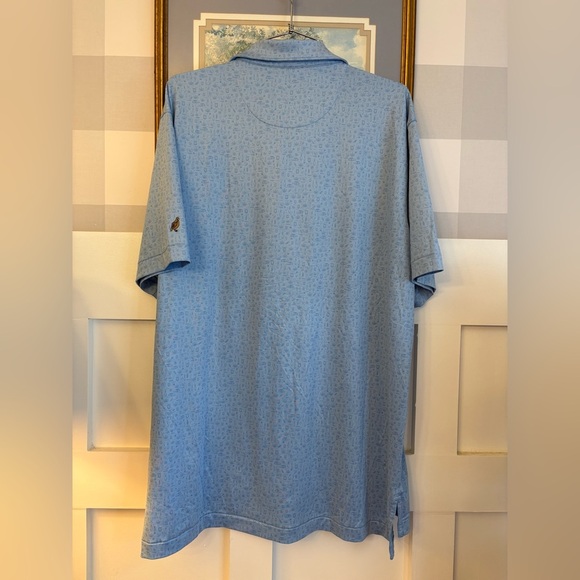 Peter Millar Light Blue Polo Shirt Size Large - Picture 6 of 7